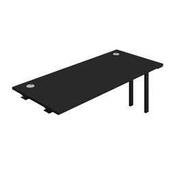 [SYN1880CPBKBK1PX] Synergy Bench Extension With Cable Ports: 1 Person (Fsc) | 1800 X 800 | Black/Black