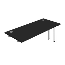 [SYN1880CPBKWH1PX] Synergy Bench Extension With Cable Ports: 1 Person (Fsc) | 1800 X 800 | Black/White