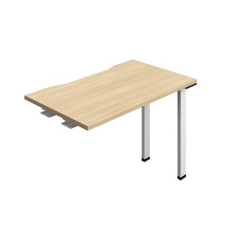 [SYN1060CONOWH1PX] Synergy Bench Extension With Cut Out: 1 Person (Fsc) | 1000 X 600 | Nova Oak/White