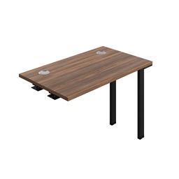 [SYN1060CPDWBK1PX] Synergy Bench Extension With Cable Ports: 1 Person (Fsc) | 1000 X 600 | Dark Walnut/Black