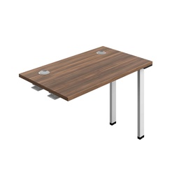 [SYN1060CPDWWH1PX] Synergy Bench Extension With Cable Ports: 1 Person (Fsc) | 1000 X 600 | Dark Walnut/White