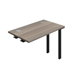[SYN1060CPGOBK1PX] Synergy Bench Extension With Cable Ports: 1 Person (Fsc) | 1000 X 600 | Grey Oak/Black