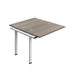 [SYN1060CPGOWH2PX] Synergy Bench Extension With Cable Ports: 2 Person (Fsc) | 1000 X 600 | Grey Oak/White