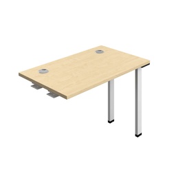 [SYN1060CPMAWH1PX] Synergy Bench Extension With Cable Ports: 1 Person (Fsc) | 1000 X 600 | Maple/White