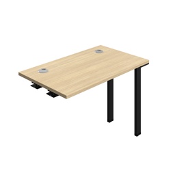 [SYN1060CPNOBK1PX] Synergy Bench Extension With Cable Ports: 1 Person (Fsc) | 1000 X 600 | Nova Oak/Black