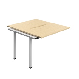 [SYN1070COMASV2PX] Synergy Bench Extension With Cut Out: 2 Person (Fsc) | 1000 X 700 | Maple/Silver