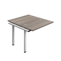 [SYN1070CPGOSV2PX] Synergy Bench Extension With Cable Ports: 2 Person (Fsc) | 1000 X 700 | Grey Oak/Silver