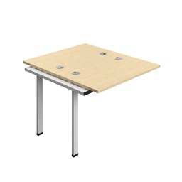 [SYN1070CPMASV2PX] Synergy Bench Extension With Cable Ports: 2 Person (Fsc) | 1000 X 700 | Maple/Silver