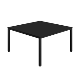 [ZFIMT1414BKBK] FRACTION INFINITY 140 X 140 MEETING TABLE - BLACK WITH BLACK LEGS
