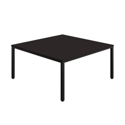[ZFIMT1616ANTBK] FRACTION INFINITY 160 X 160 MEETING TABLE - ANTHRACITE WITH BLACK LEGS
