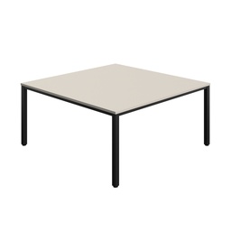 [ZFIMT1616GRYBK] FRACTION INFINITY 160 X 160 MEETING TABLE - GREY WITH BLACK LEGS