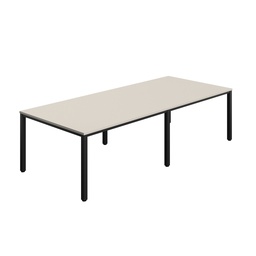 [ZFIMT2812GRYBK] FRACTION INFINITY 280 X 120 MEETING TABLE - GREY WITH BLACK LEGS