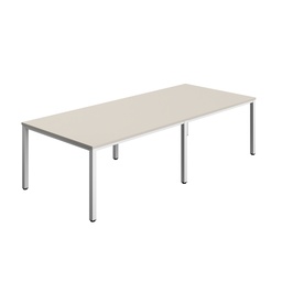 [ZFIMT2812GRYWH] FRACTION INFINITY 280 X 120 MEETING TABLE - GREY WITH WHITE LEGS