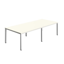 [ZFIMT2812WHWH] FRACTION INFINITY 280 X 120 MEETING TABLE - WHITE WITH WHITE LEGS