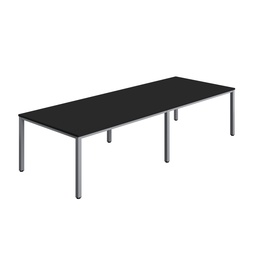 [ZFIMT3212BKSV] FRACTION INFINITY 320 X 120 MEETING TABLE - BLACK WITH SILVER LEGS