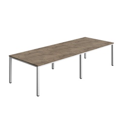 [ZFIMT3212GNOWH] Fraction Infinity 3200 X 1200 Meeting Table - Grey Nebraska Oak / White