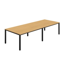 [ZFIMT3212SOBK] FRACTION INFINITY 320 X 120 MEETING TABLE - SORANO OAK WITH BLACK LEGS