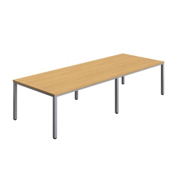 [ZFIMT3212SOSV] FRACTION INFINITY 320 X 120 MEETING TABLE - SORANO OAK WITH SILVER LEGS