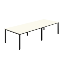 [ZFIMT3212WHBK] FRACTION INFINITY 320 X 120 MEETING TABLE - WHITE WITH BLACK LEGS