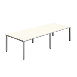 [ZFIMT3212WHSV] FRACTION INFINITY 320 X 120 MEETING TABLE - WHITE WITH SILVER LEGS