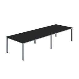 [ZFIMT3612BKSV] FRACTION INFINITY 360 X 120 MEETING TABLE - BLACK WITH SILVER LEGS