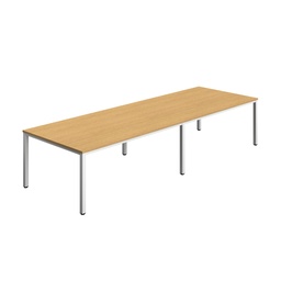 [ZFIMT3612SOWH] FRACTION INFINITY 360 X 120 MEETING TABLE - SORANO OAK WITH WHITE LEGS
