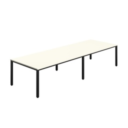 [ZFIMT3612WHBK] FRACTION INFINITY 360 X 120 MEETING TABLE - WHITE WITH BLACK LEGS