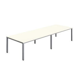 [ZFIMT3612WHSV] FRACTION INFINITY 360 X 120 MEETING TABLE - WHITE WITH SILVER LEGS