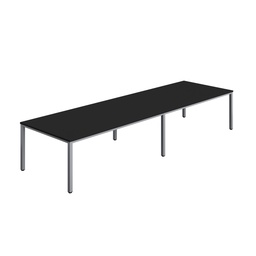 [ZFIMT4012BKSV] FRACTION INFINITY 400 X 120 MEETING TABLE - BLACK WITH SILVER LEGS