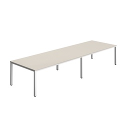[ZFIMT4012GRYWH] FRACTION INFINITY 400 X 120 MEETING TABLE - GREY WITH WHITE LEGS
