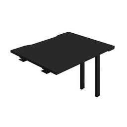 [SYN1080COBKBK1PX] Synergy Bench Extension With Cut Out: 1 Person (Fsc) | 1000 X 800 | Black/Black