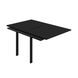 [SYN1080COBKBK2PX] Synergy Bench Extension With Cut Out: 2 Person (Fsc) | 1000 X 800 | Black/Black