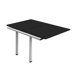 [SYN1080COBKSV2PX] Synergy Bench Extension With Cut Out: 2 Person (Fsc) | 1000 X 800 | Black/Silver