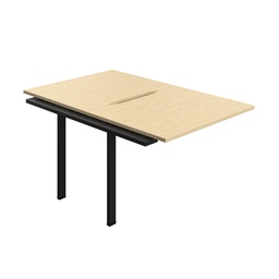 [SYN1080COMABK2PX] Synergy Bench Extension With Cut Out: 2 Person (Fsc) | 1000 X 800 | Maple/Black