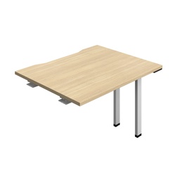 [SYN1080CONOSV1PX] Synergy Bench Extension With Cut Out: 1 Person (Fsc) | 1000 X 800 | Nova Oak/Silver