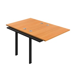[SYN1080CPBEBK2PX] Synergy Bench Extension With Cable Ports: 2 Person (Fsc) | 1000 X 800 | Beech/Black