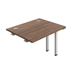 [SYN1080CPDWSV1PX] Synergy Bench Extension With Cable Ports: 1 Person (Fsc) | 1000 X 800 | Dark Walnut/Silver