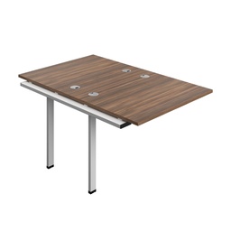 [SYN1080CPDWSV2PX] Synergy Bench Extension With Cable Ports: 2 Person (Fsc) | 1000 X 800 | Dark Walnut/Silver