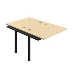 [SYN1080CPMABK2PX] Synergy Bench Extension With Cable Ports: 2 Person (Fsc) | 1000 X 800 | Maple/Black