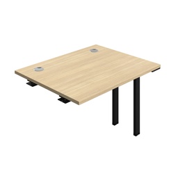 [SYN1080CPNOBK1PX] Synergy Bench Extension With Cable Ports: 1 Person (Fsc) | 1000 X 800 | Nova Oak/Black