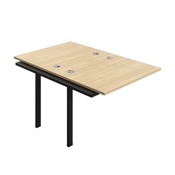 [SYN1080CPNOBK2PX] Synergy Bench Extension With Cable Ports: 2 Person (Fsc) | 1000 X 800 | Nova Oak/Black