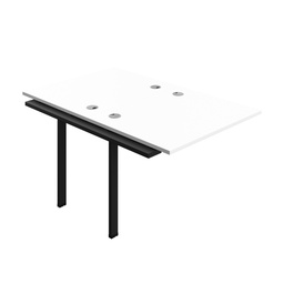 [SYN1080CPWHBK2PX] Synergy Bench Extension With Cable Ports: 2 Person (Fsc) | 1000 X 800 | White/Black