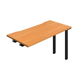 [SYN1260COBEBK1PX] Synergy Bench Extension With Cut Out: 1 Person (Fsc) | 1200 X 600 | Beech/Black