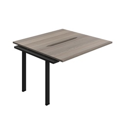 [SYN1260COGOBK2PX] Synergy Bench Extension With Cut Out: 2 Person (Fsc) | 1200 X 600 | Grey Oak/Black