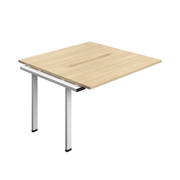 [SYN1260CONOWH2PX] Synergy Bench Extension With Cut Out: 2 Person (Fsc) | 1200 X 600 | Nova Oak/White