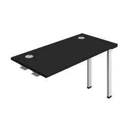[SYN1260CPBKWH1PX] Synergy Bench Extension With Cable Ports: 1 Person (Fsc) | 1200 X 600 | Black/White
