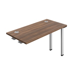 [SYN1260CPDWSV1PX] Synergy Bench Extension With Cable Ports: 1 Person (Fsc) | 1200 X 600 | Dark Walnut/Silver