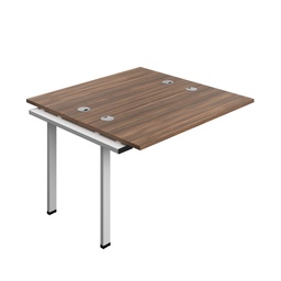[SYN1260CPDWSV2PX] Synergy Bench Extension With Cable Ports: 2 Person (Fsc) | 1200 X 600 | Dark Walnut/Silver