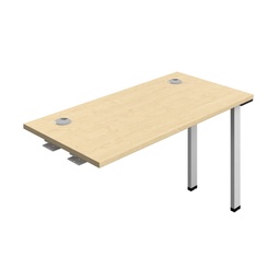 [SYN1260CPMASV1PX] Synergy Bench Extension With Cable Ports: 1 Person (Fsc) | 1200 X 600 | Maple/Silver