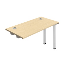 [SYN1260CPMAWH1PX] Synergy Bench Extension With Cable Ports: 1 Person (Fsc) | 1200 X 600 | Maple/White